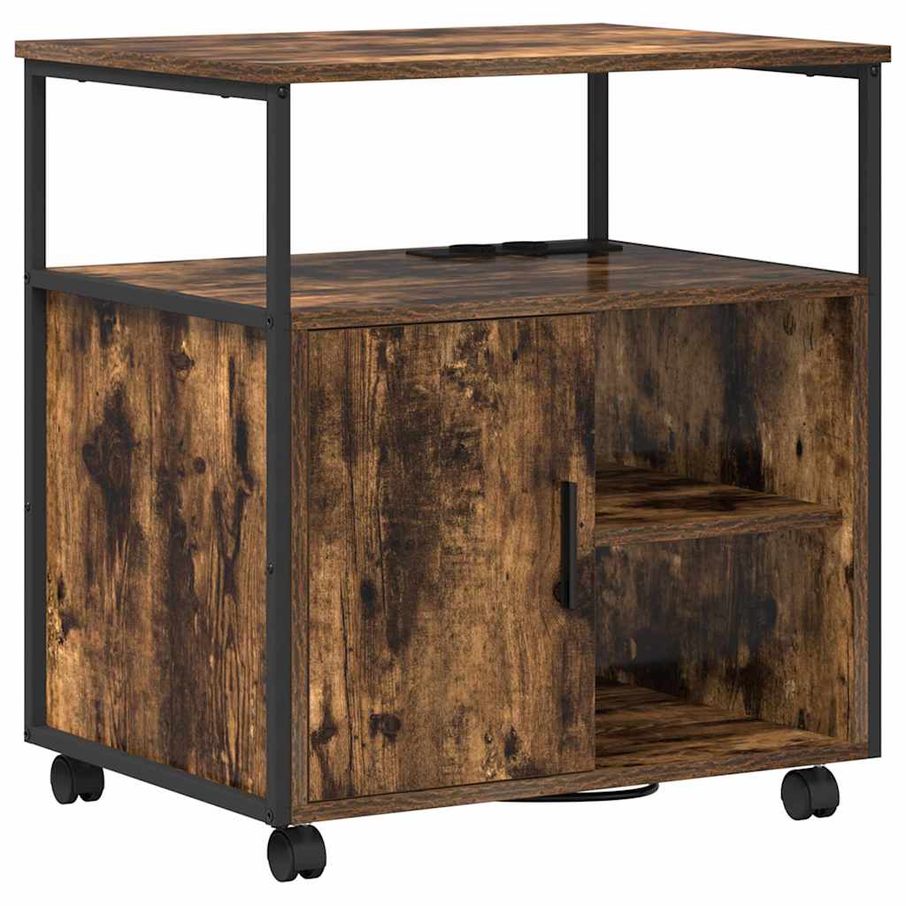 Cabina con Stazione di Ricarica Rovere fumé 61 x 46 x 67 cm | homemem39