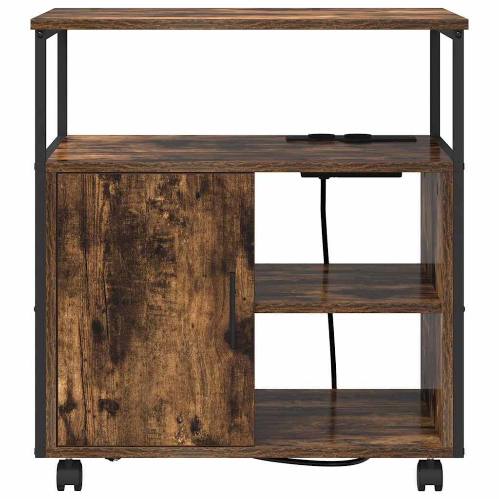 Cabina con Stazione di Ricarica Rovere fumé 61 x 46 x 67 cm | homemem39