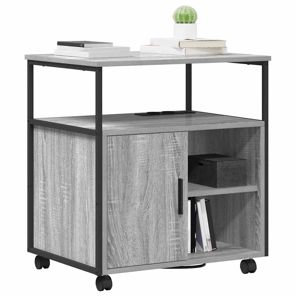 Cabina con Stazione di Ricarica Grigio Sonoma 61 x 46 x 67 cm | homemem39