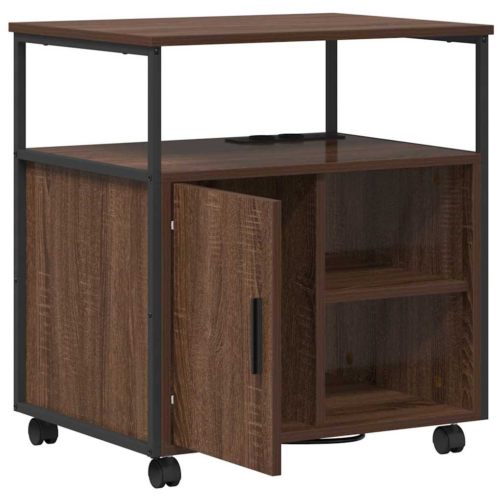 Cabina con Stazione di Ricarica Rovere Marrone 61 x 46 x 67 cm