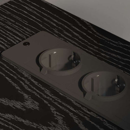 Cabina con Stazione di Ricarica Rovere Nero 76 x 41 x 72 cm