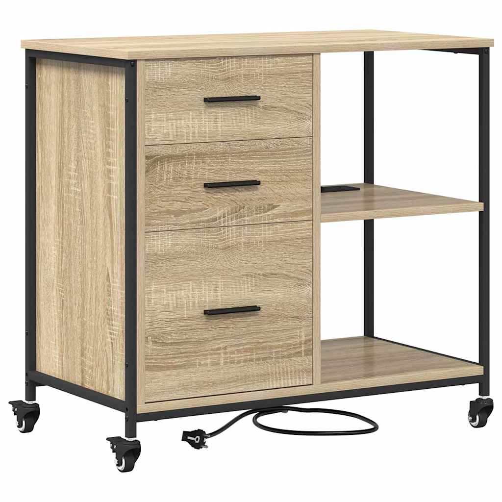 Cabina con Stazione di Ricarica Rovere Sonoma 76 x 41 x 72 cm | homemem39