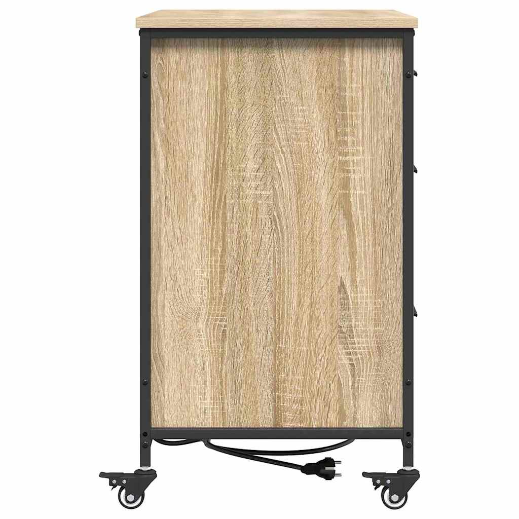 Cabina con Stazione di Ricarica Rovere Sonoma 76 x 41 x 72 cm