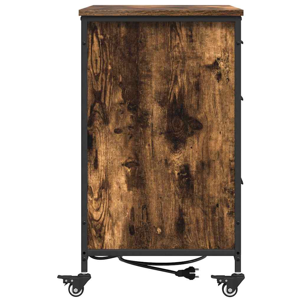 Cabina con Stazione di Ricarica Rovere fumé 76 x 41 x 72 cm | homemem39