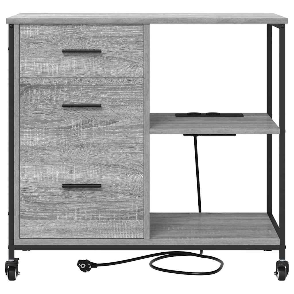 Cabina con Stazione di Ricarica Grigio Sonoma 76 x 41 x 72 cm | homemem39