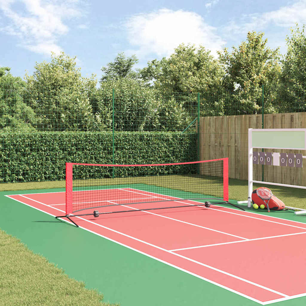 Rete da tennis Nero e rosso 301 x 90.5 x 87 cm Poliestere - homemem39