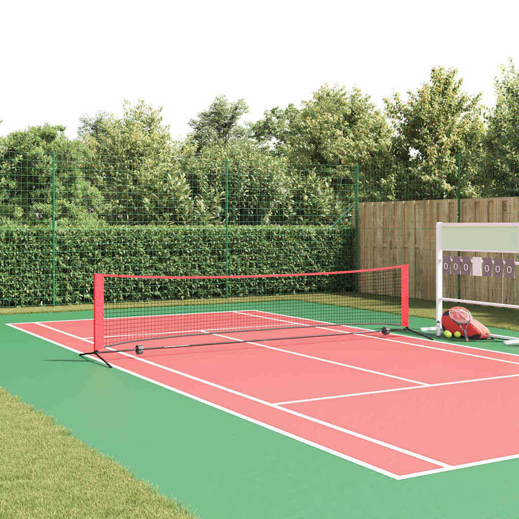 Rete da tennis Nero e rosso 396 x 92 x 87 cm Poliestere - homemem39