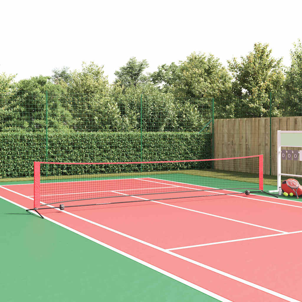 Rete da tennis Nero e rosso 494.5 x 90 x 87 cm Poliestere - homemem39