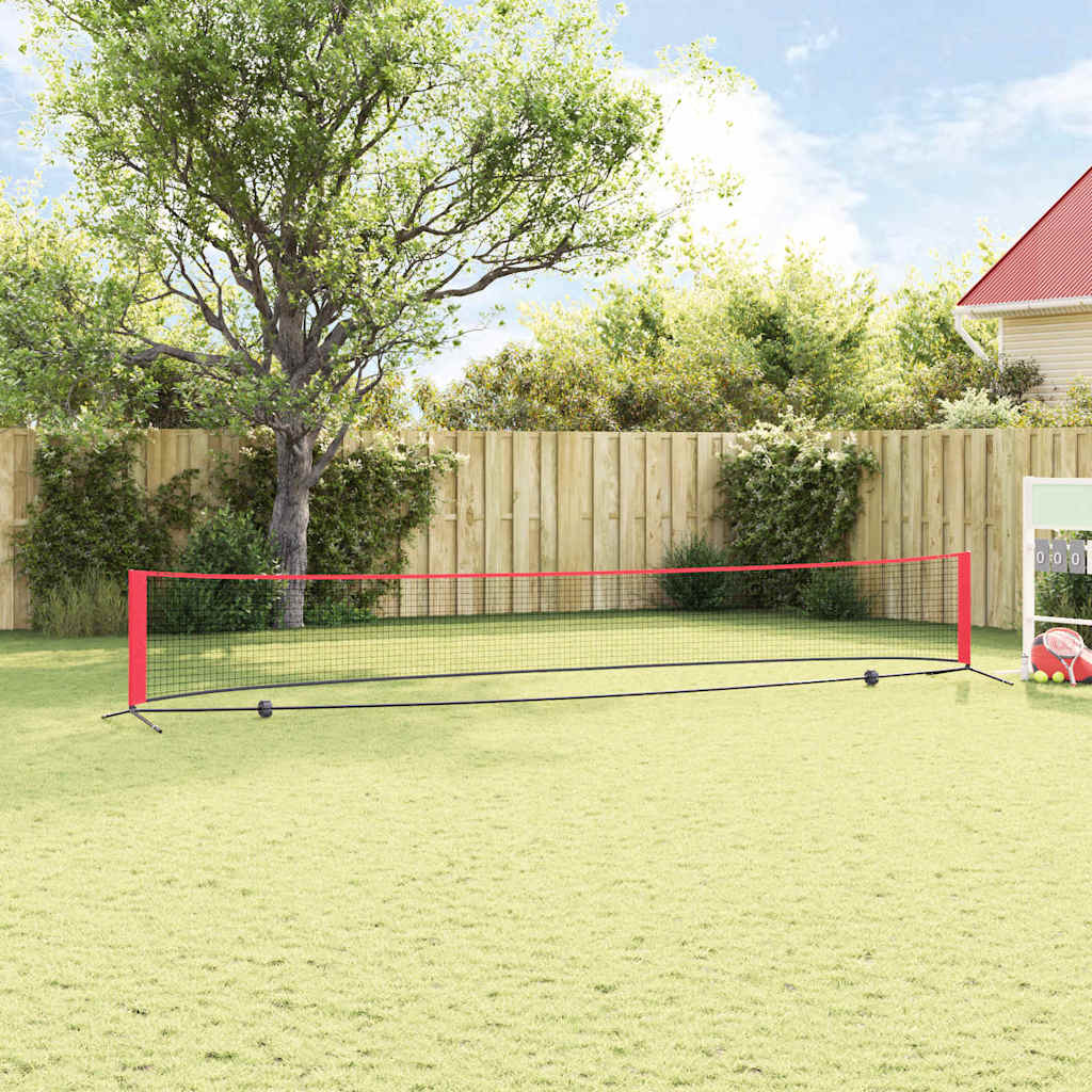Rete da tennis Nero e rosso 595 x 90.5 x 87 cm Poliestere - homemem39