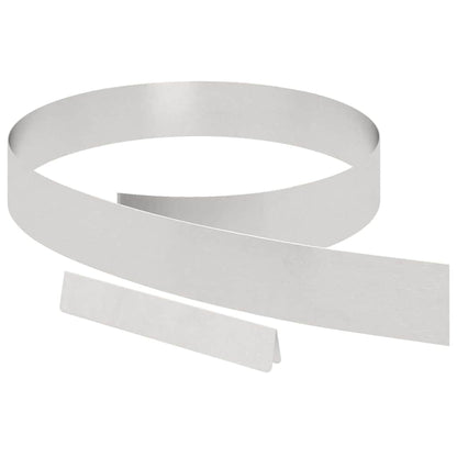 Bordura per Prato 4 pcs Argento 450 x 0,05 x 10 cm | homemem39