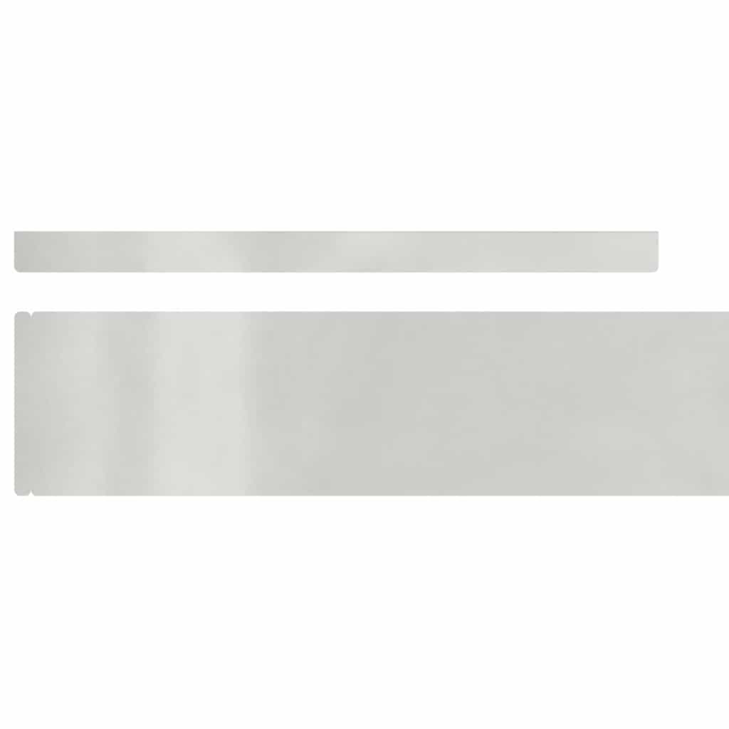 Bordura per Prato 4 pcs Argento 450 x 0,05 x 10 cm | homemem39
