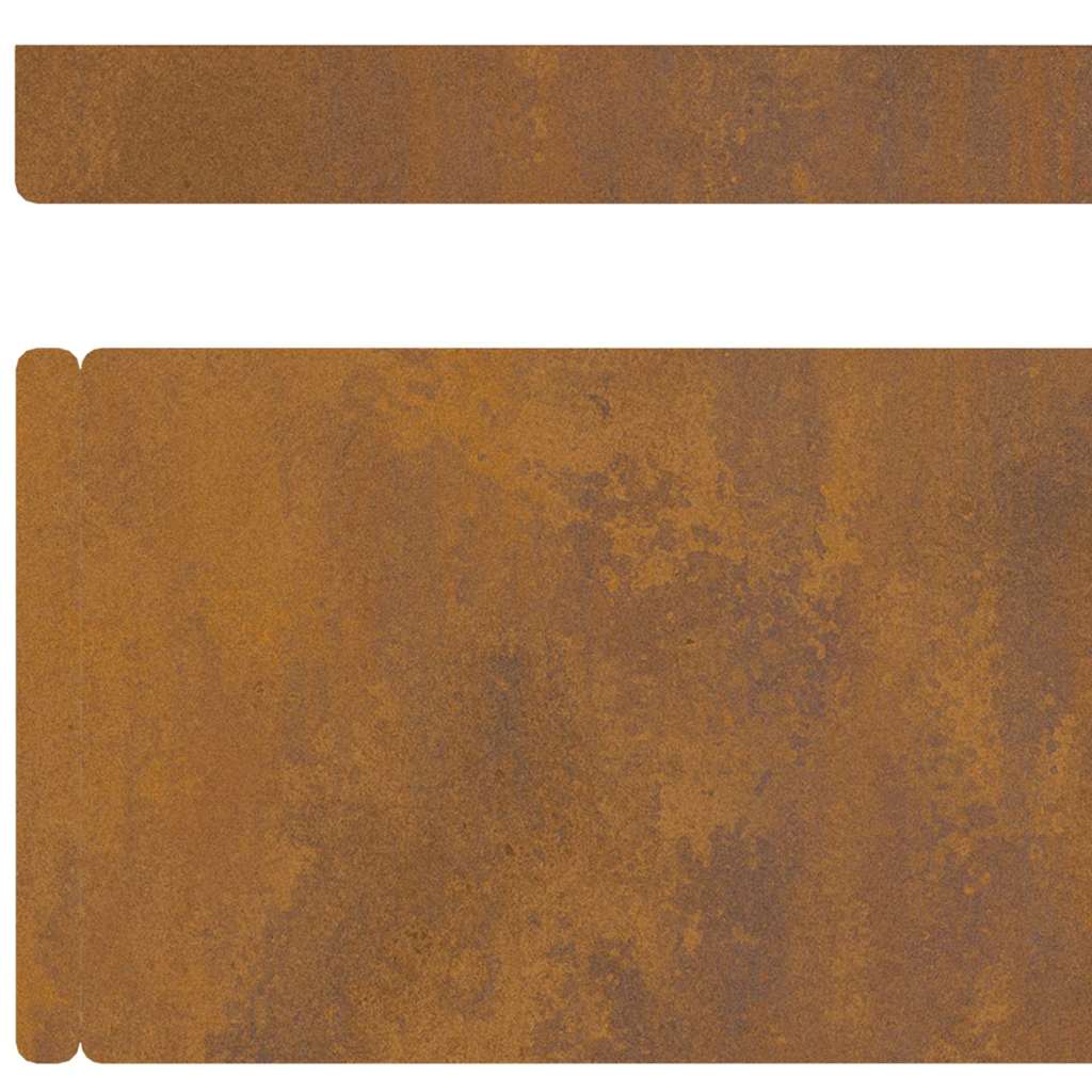 Bordura per Prato 4 pcs Ruggine 450 x 0.05 x 15 cm