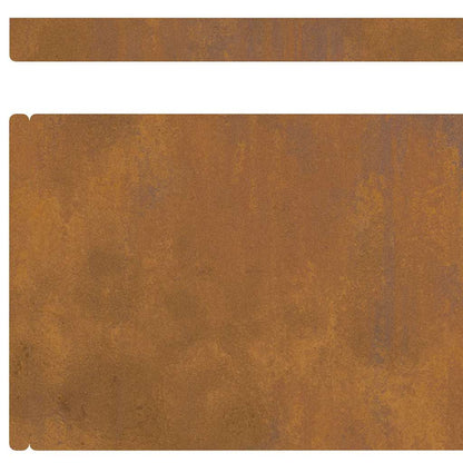 Bordura per Prato 4 pcs Ruggine 450 x 0.05 x 15 cm