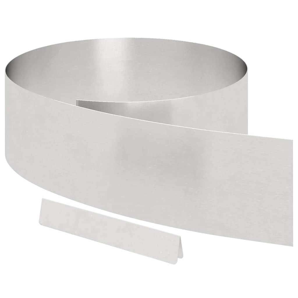 Bordura per Prato 4 pcs Argento 450 x 0,05 x 20 cm | homemem39