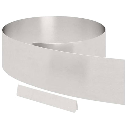 Bordura per Prato 4 pcs Argento 450 x 0,05 x 20 cm | homemem39
