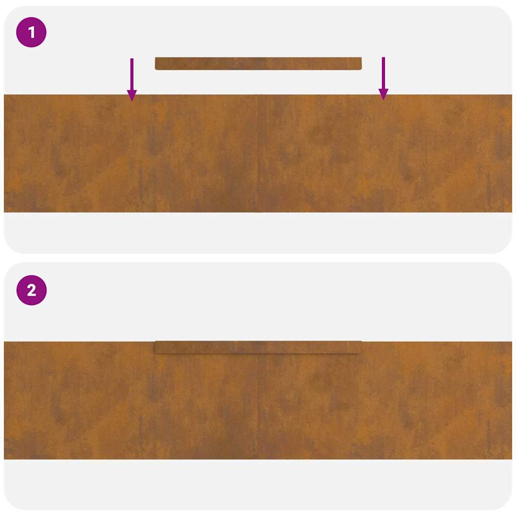 Bordura per Prato Ruggine 450 x 0.05 x 15 cm