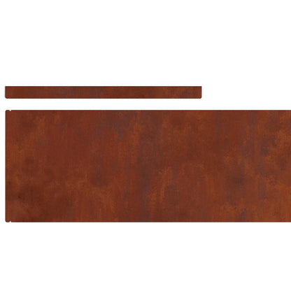 Bordura per Prato 4 pcs Ruggine 450 x 0,05 x 20 cm | homemem39