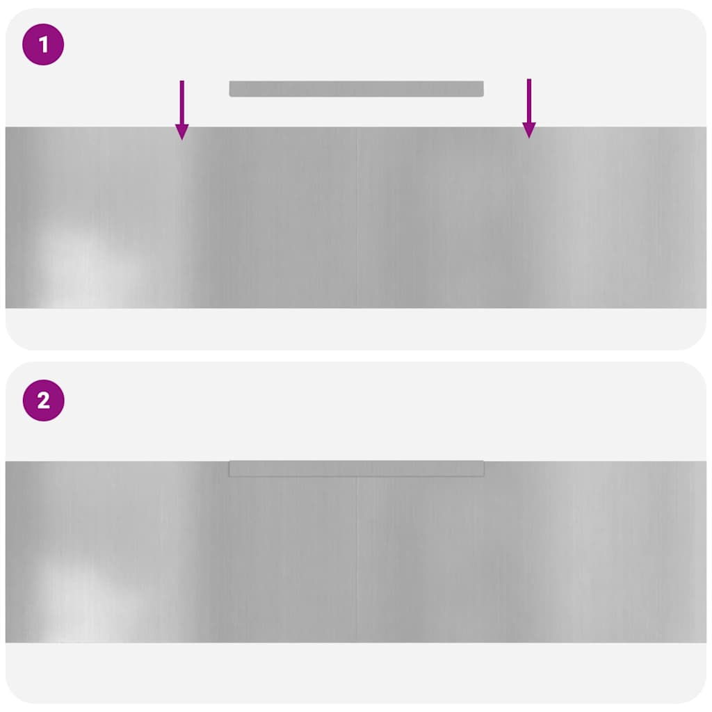 Bordura per Prato 4 pcs Argento 450 x 0.05 x 15 cm