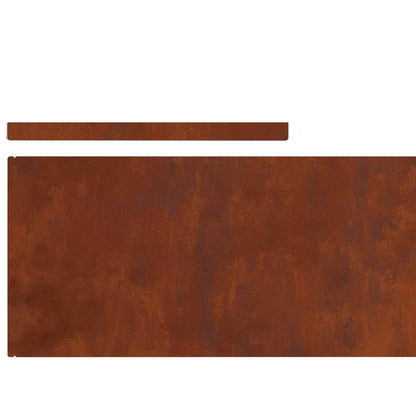 Bordura per Prato 4 pcs Ruggine 450 x 0,05 x 25 cm | homemem39