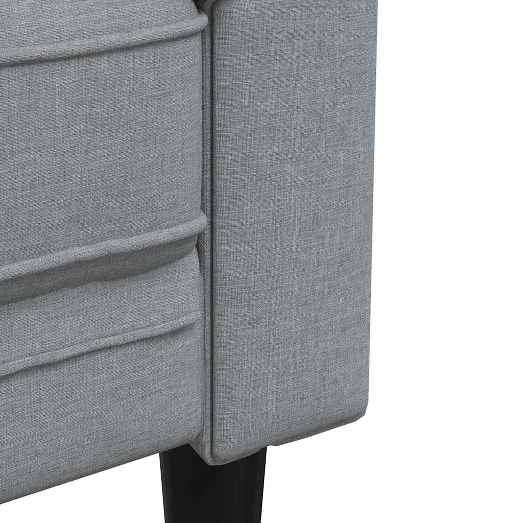 Divano Grigio chiaro 201,5 x 74,5 x 74,5 cm Poliestere