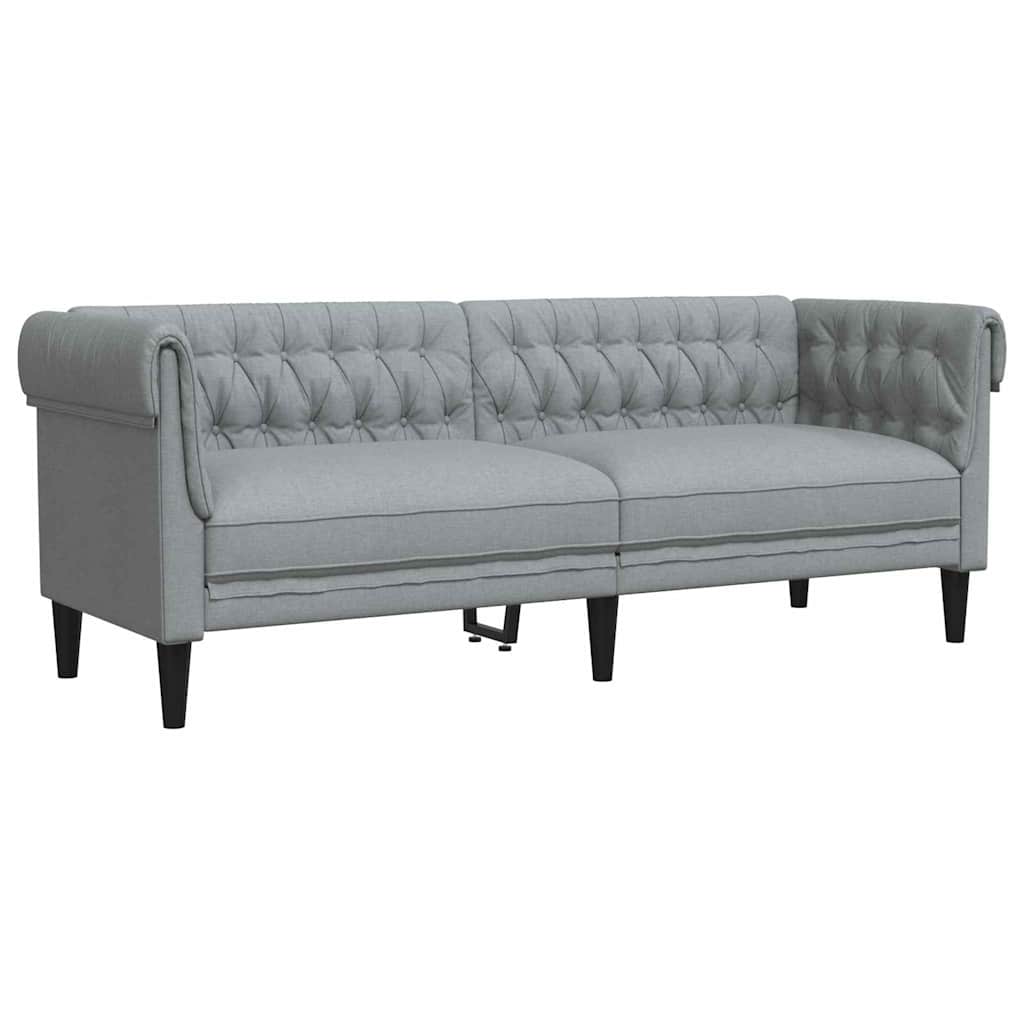 Divano Grigio chiaro 201,5 x 74,5 x 74,5 cm Poliestere