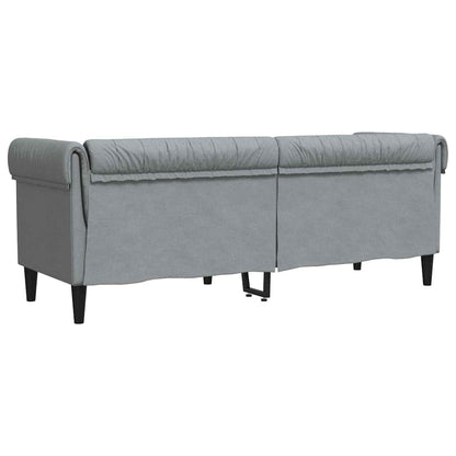Divano Grigio chiaro 201,5 x 74,5 x 74,5 cm Poliestere