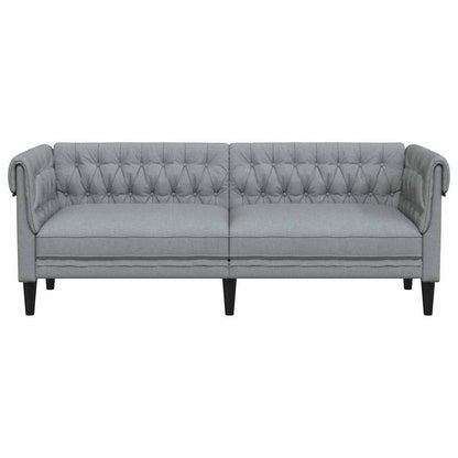 Divano Grigio chiaro 201,5 x 74,5 x 74,5 cm Poliestere