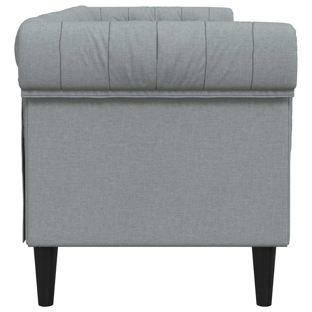 Divano Grigio chiaro 201,5 x 74,5 x 74,5 cm Poliestere