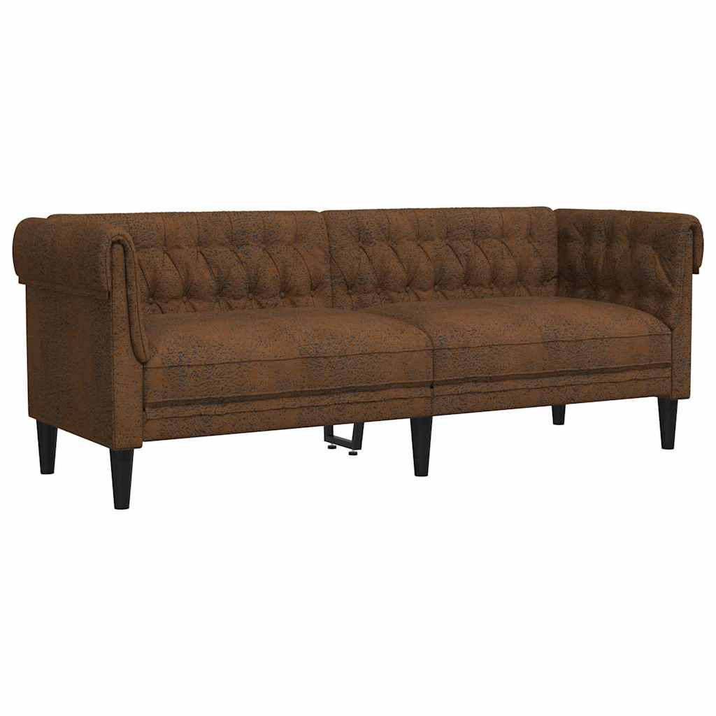 Divano Marrone 201,5 x 74,5 x 74,5 cm Poliestere | homemem39