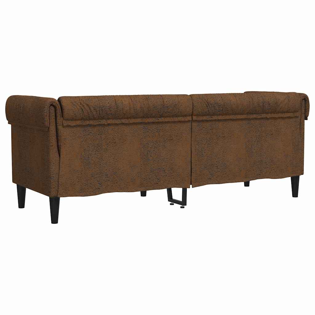 Divano Marrone 201,5 x 74,5 x 74,5 cm Poliestere | homemem39