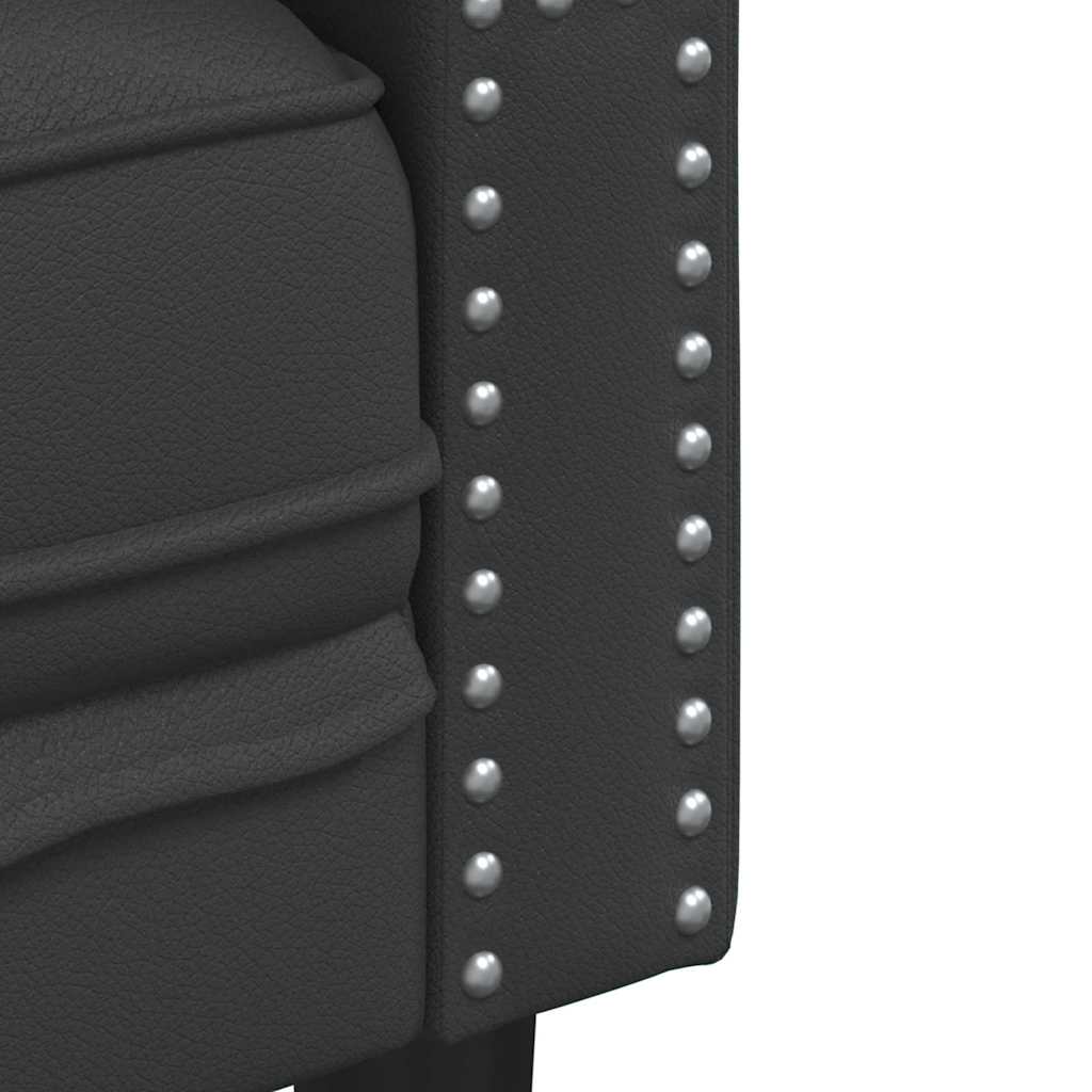 Divano Nero 194 x 74,5 x 70,5 cm PVC | homemem39