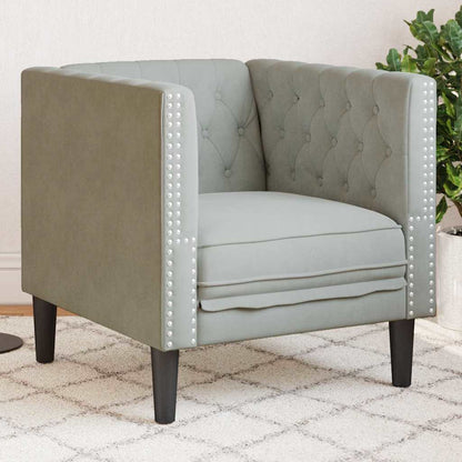 Divano Grigio chiaro 74,5 x 71 x 70,5 cm Velluto