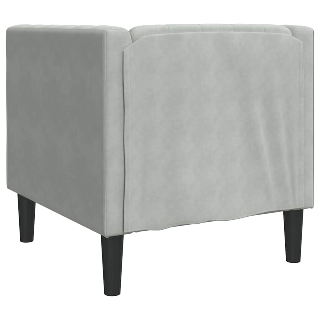 Divano Grigio chiaro 74,5 x 71 x 70,5 cm Velluto | homemem39