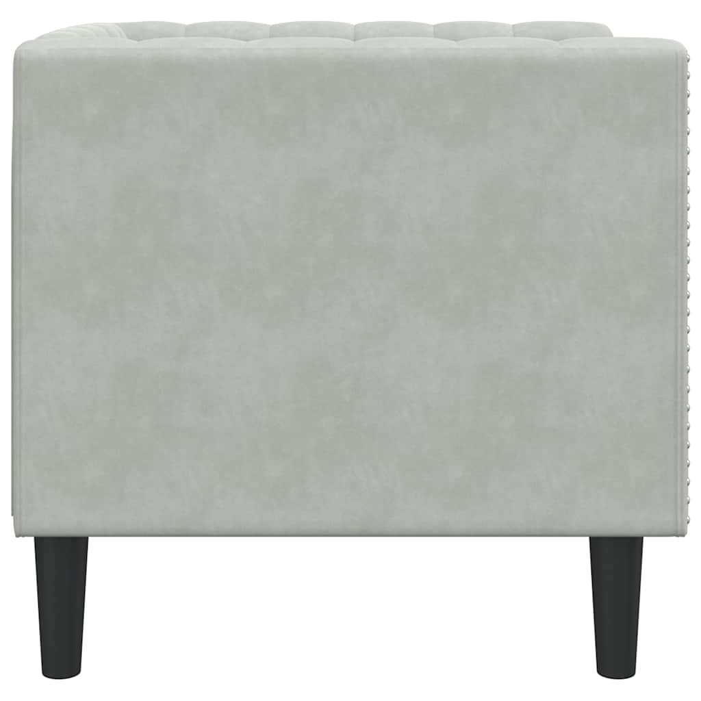 Divano Grigio chiaro 74,5 x 71 x 70,5 cm Velluto | homemem39