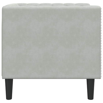 Divano Grigio chiaro 74,5 x 71 x 70,5 cm Velluto | homemem39