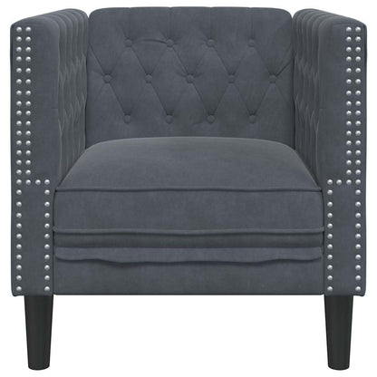 Divano Grigio scuro 74,5 x 71 x 70,5 cm Velluto