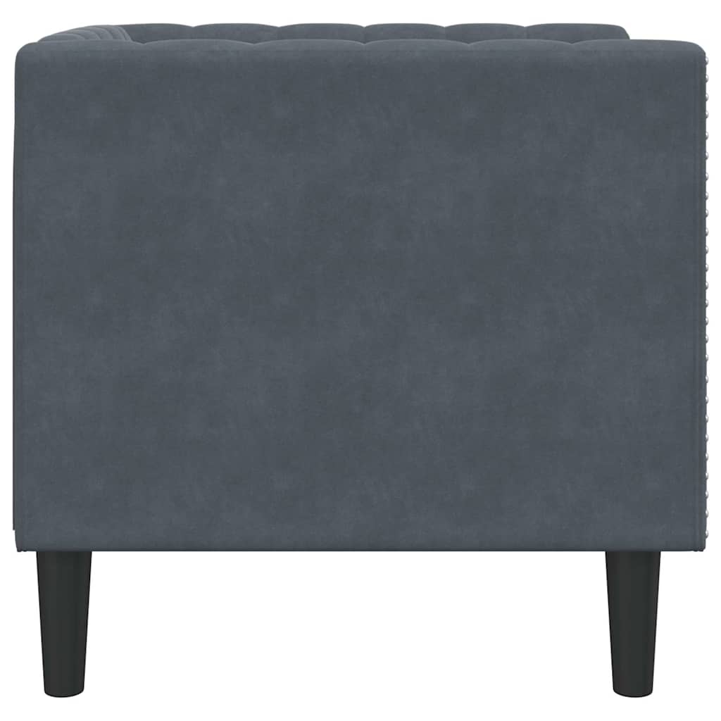Divano Grigio scuro 74,5 x 71 x 70,5 cm Velluto | homemem39