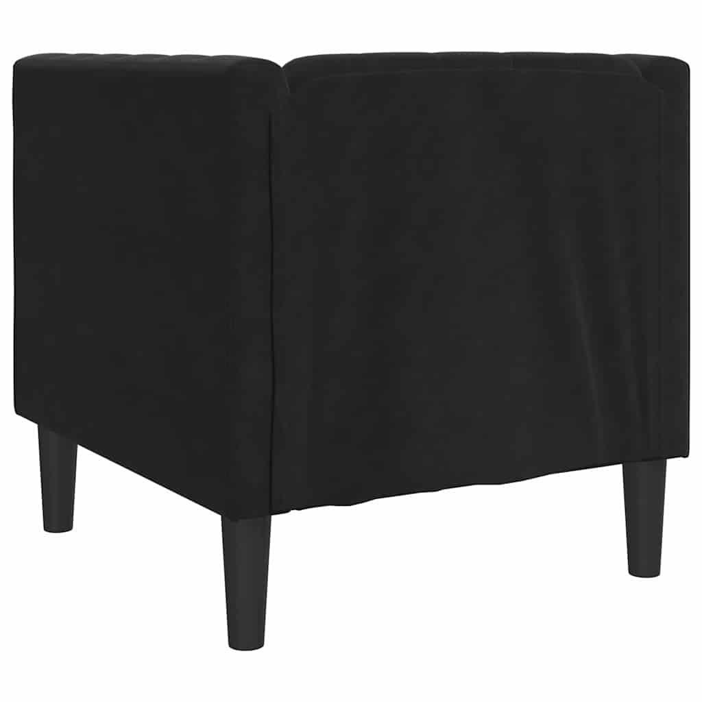 Divano Nero 74,5 x 71 x 70,5 cm Velluto | homemem39
