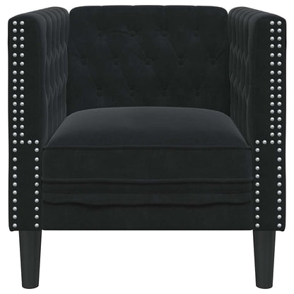 Divano Nero 74,5 x 71 x 70,5 cm Velluto | homemem39