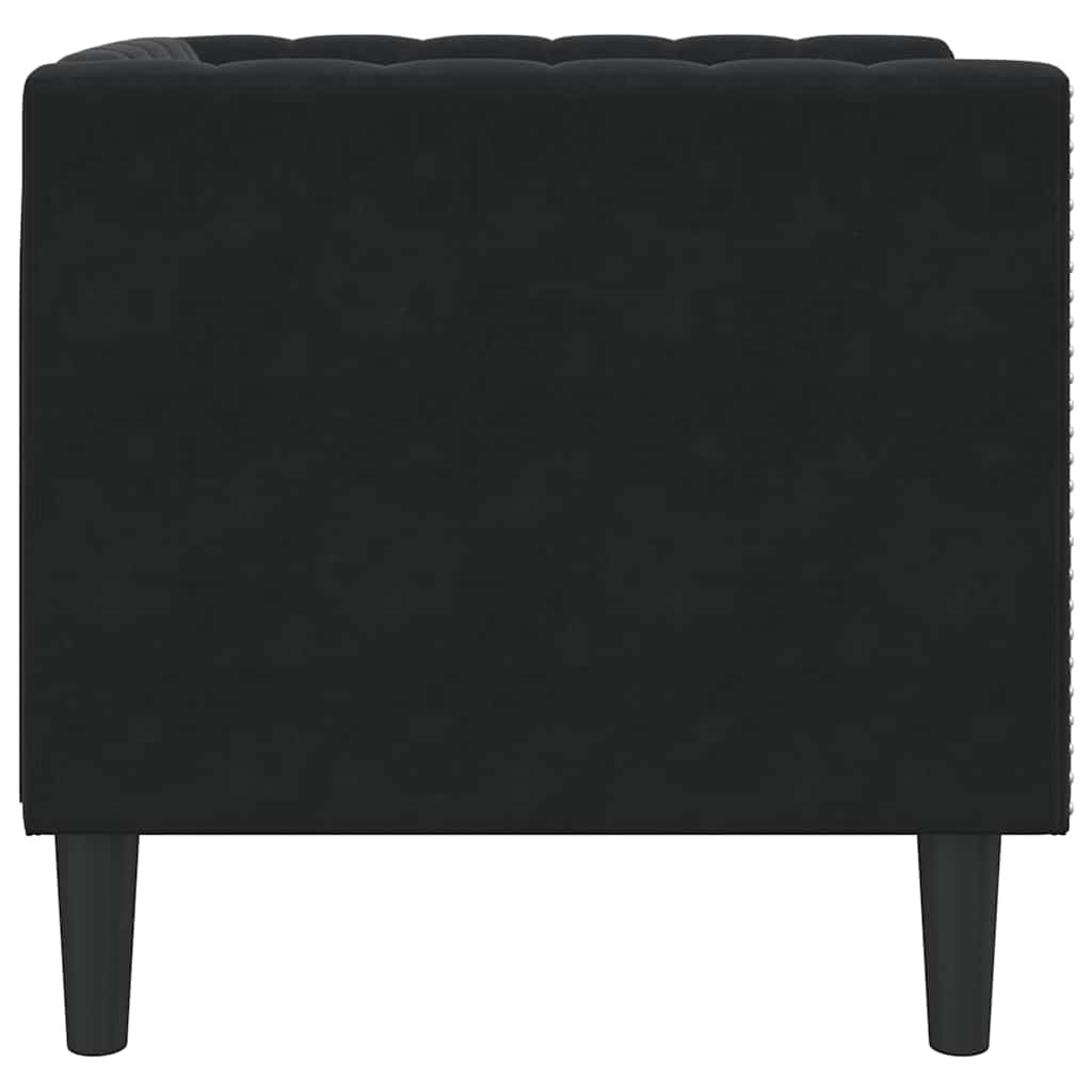 Divano Nero 74,5 x 71 x 70,5 cm Velluto | homemem39