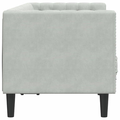 Divano Chesterfield Grigio chiaro 174 x 74.5 x 70.5 cm Velluto - homemem39