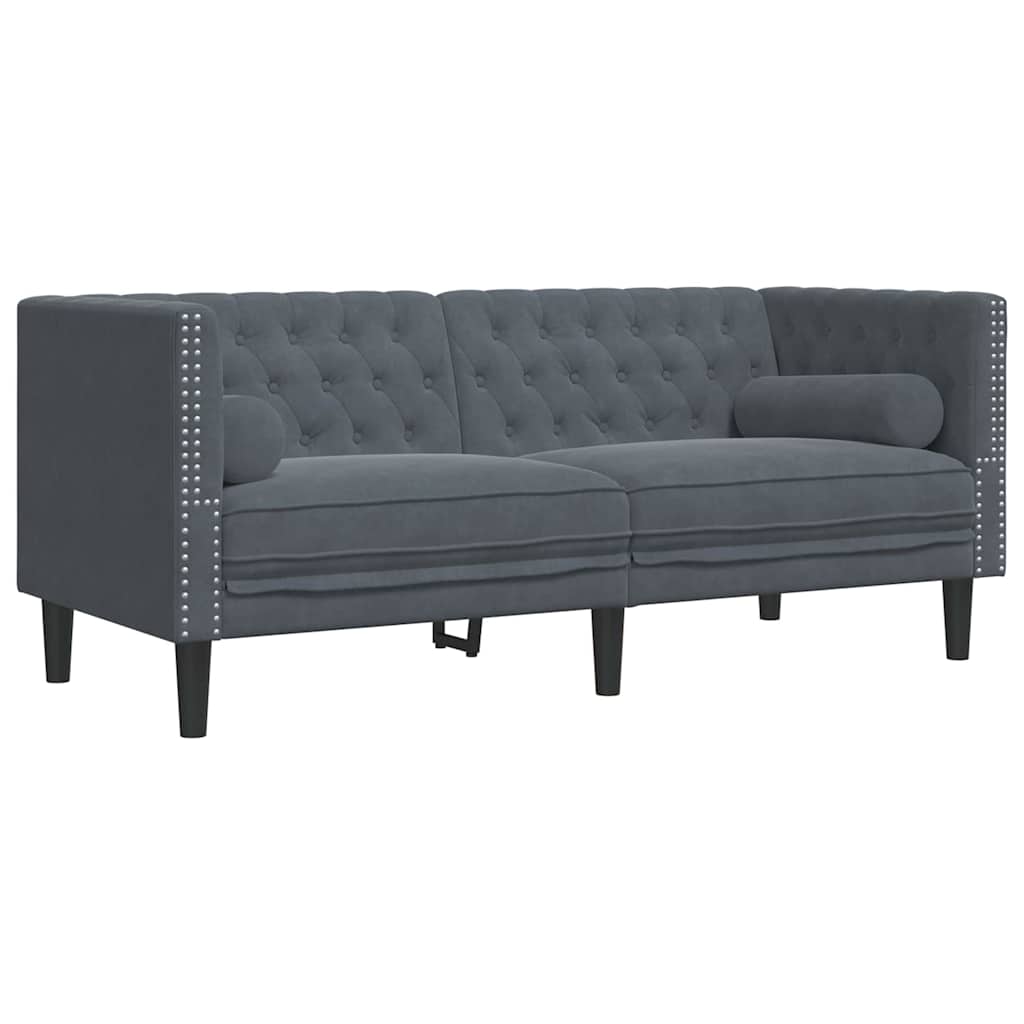 Divano Grigio scuro 174 x 74,5 x 70,5 cm Velluto | homemem39