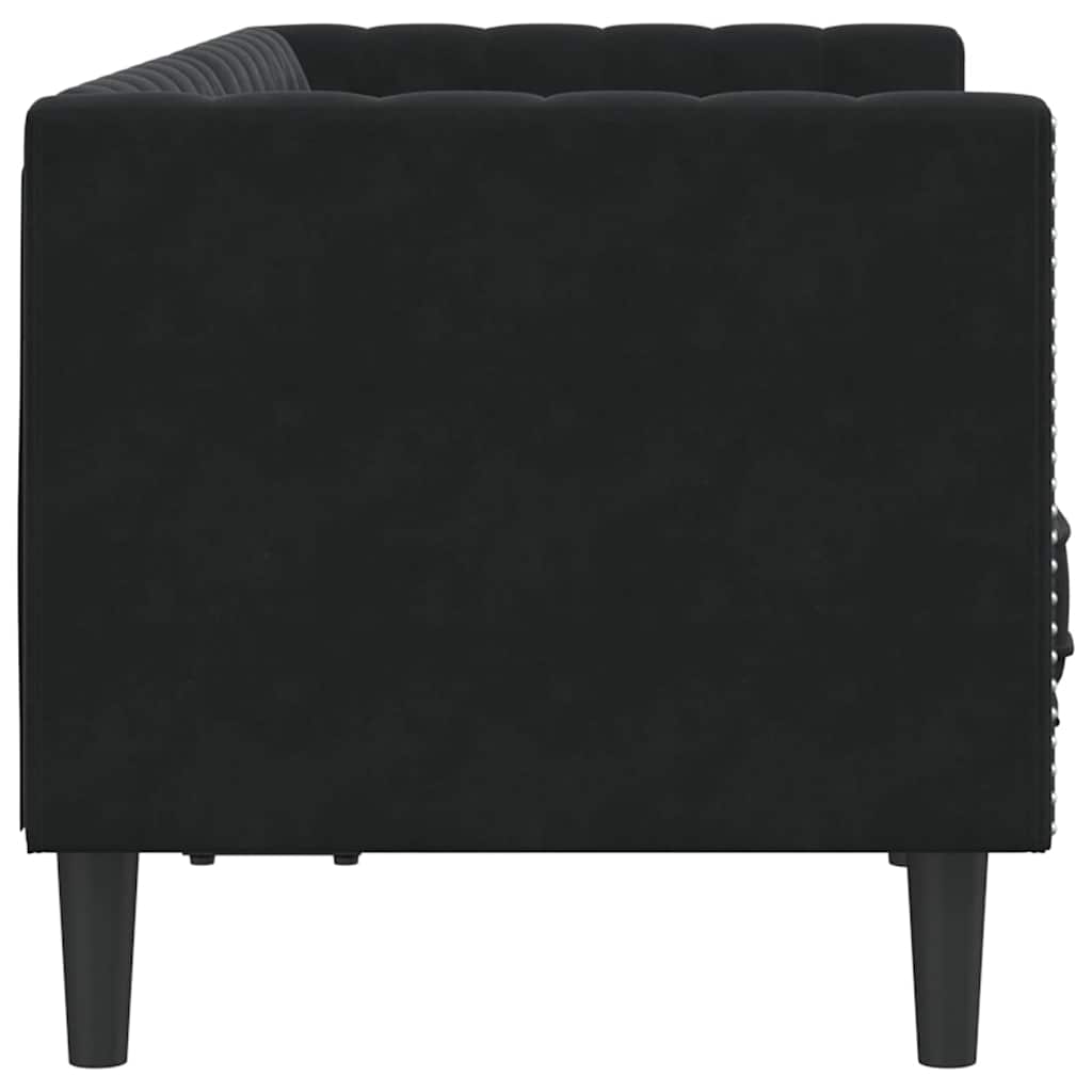 Divano Nero 174 x 74,5 x 70,5 cm Velluto