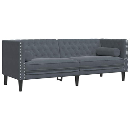 Divano Grigio scuro 194 x 74,5 x 70,5 cm Velluto | homemem39