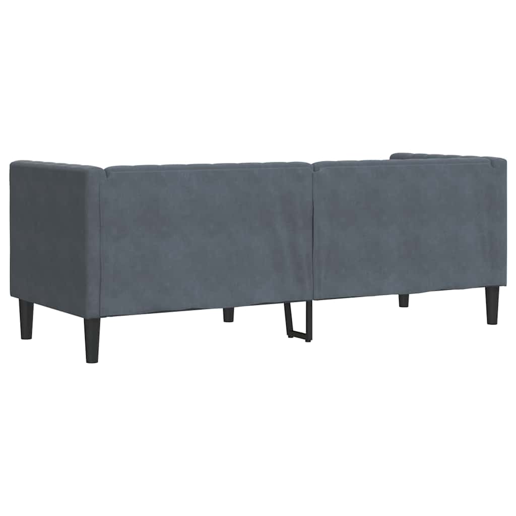 Divano Grigio scuro 194 x 74,5 x 70,5 cm Velluto | homemem39
