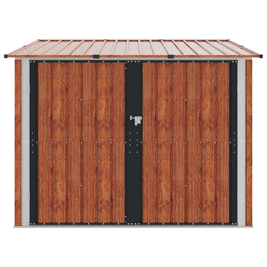 Capanno per Biciclette 3 pcs Marrone 216 x 207 x 158 cm Metallo | homemem39
