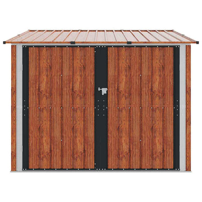 Capanno per Biciclette 3 pcs Marrone 216 x 207 x 158 cm Metallo | homemem39