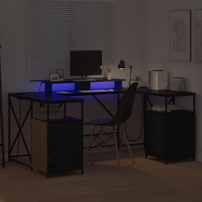 Scrivania Rovere Nero 182 x 101 x 87,5 cm Legno multistrato