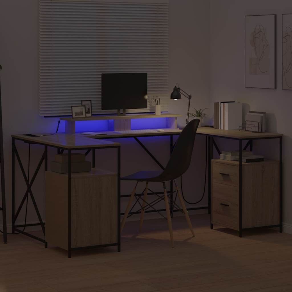 Scrivania Rovere Sonoma 182 x 101 x 87,5 cm Legno multistrato