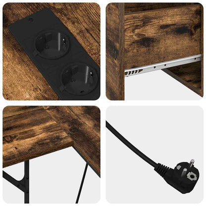 Scrivania Rovere fumé 182 x 101 x 87,5 cm Legno multistrato